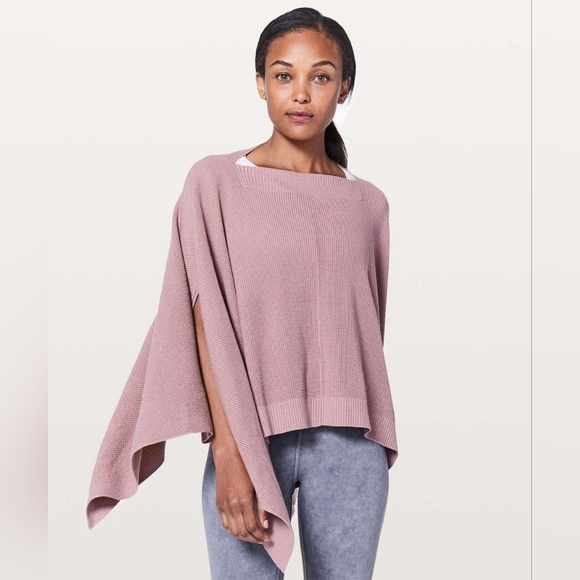 lululemon athletica Sweaters - lululemon Forward Flow Cape, Vintage Mauve Sweater Poncho, OS